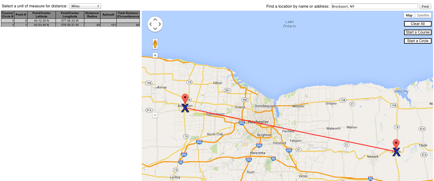 Google Maps as the Crow Flies Cartagram