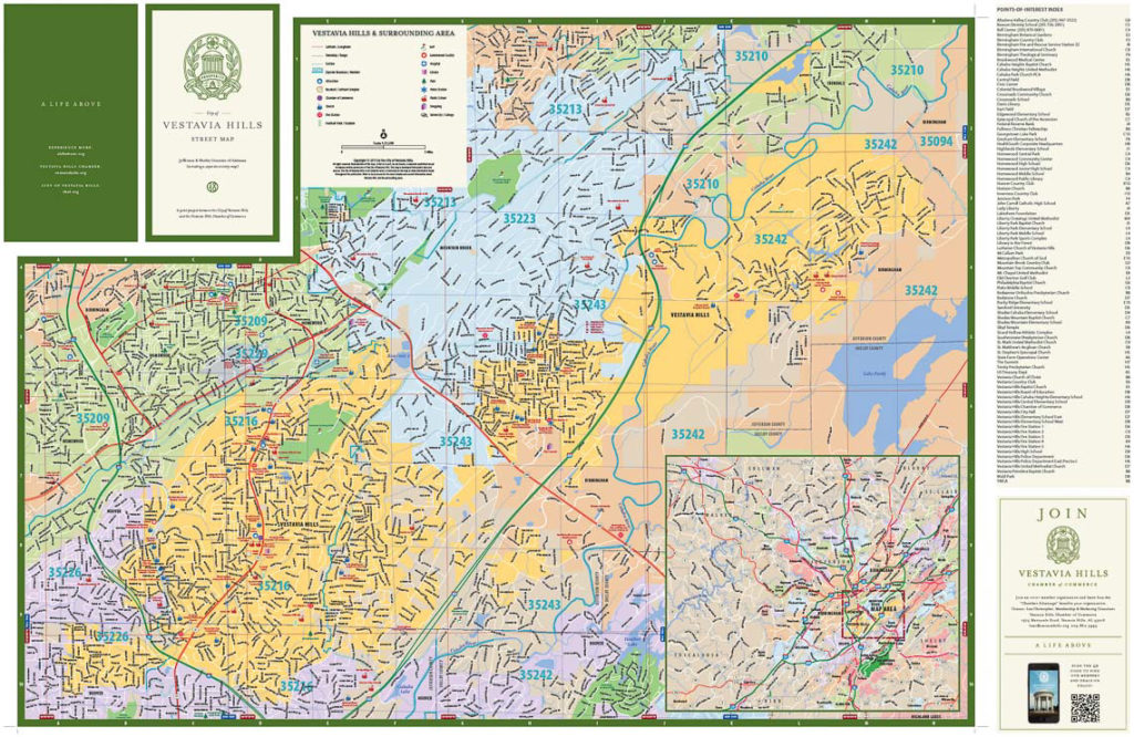 Vestavia Hills map (front side)