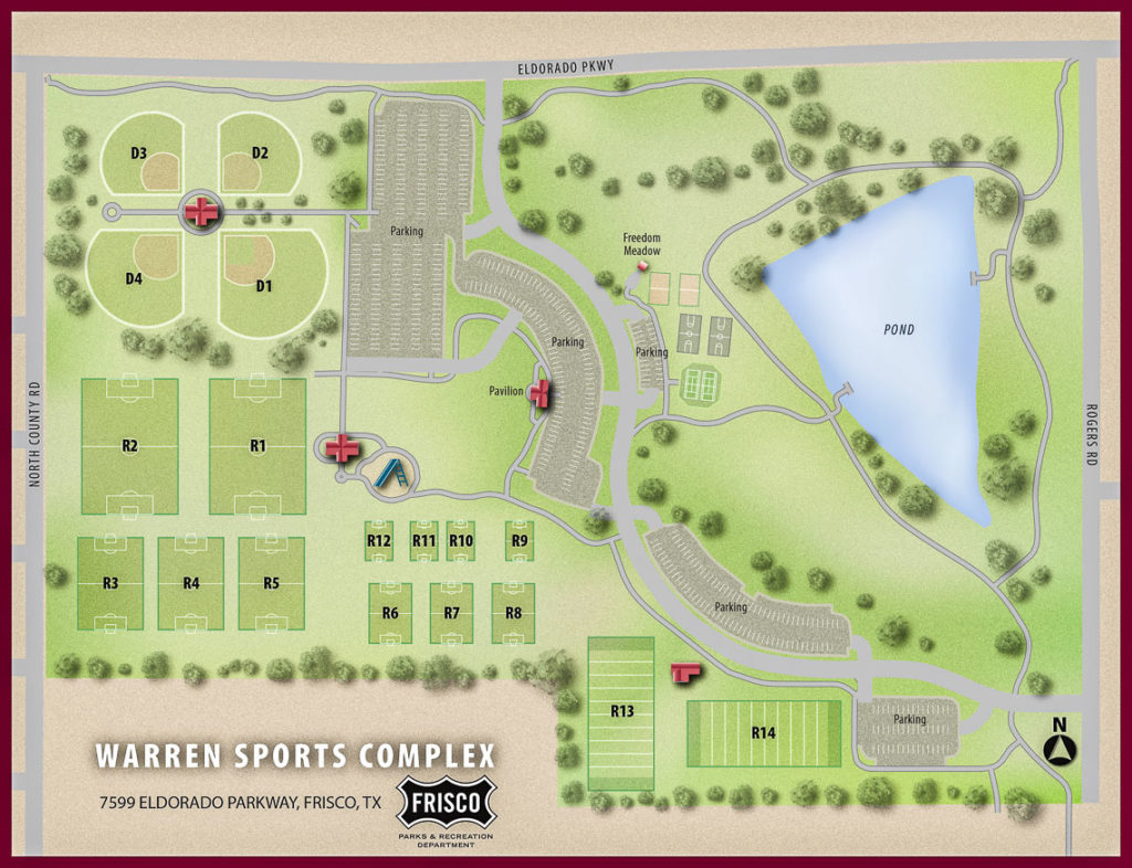 Warren Sports Complex map